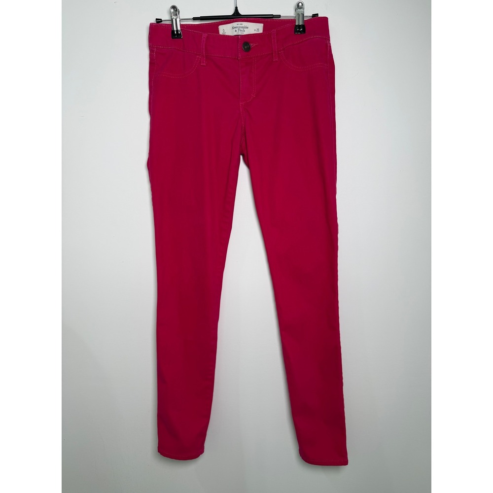 Abercrombie & Fitch Jeans Size 0 Womens Pink Pants Stretch Skinny‎